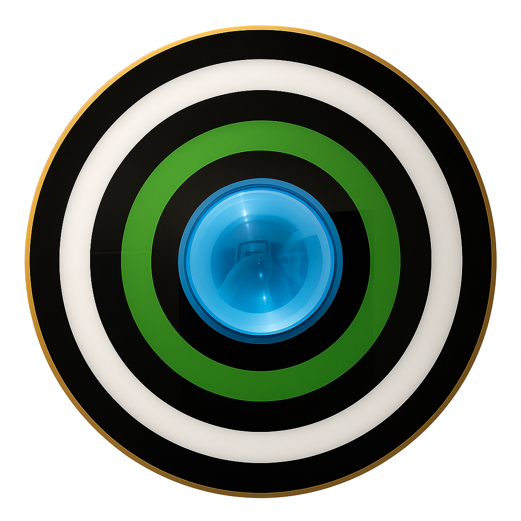 Portals 32” B&W Ring / Electric Blue - Maks Simone