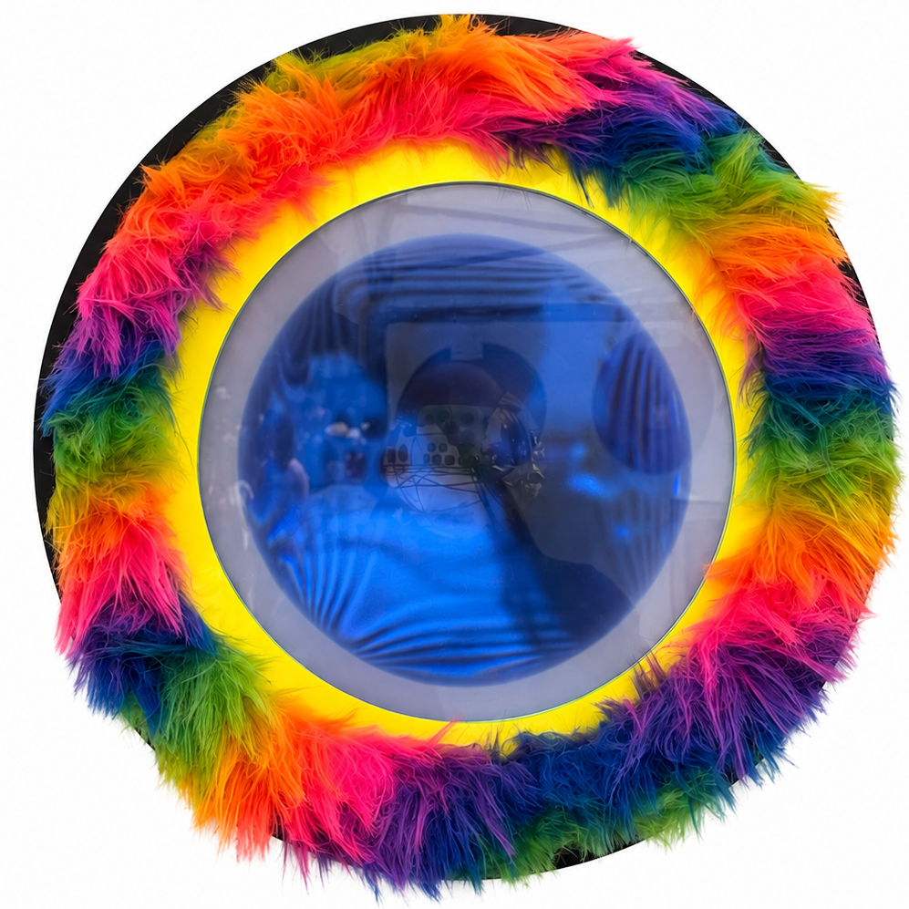 Spirit Orb 17” Rainbow Fur / Blue Chrome - Maks Simone