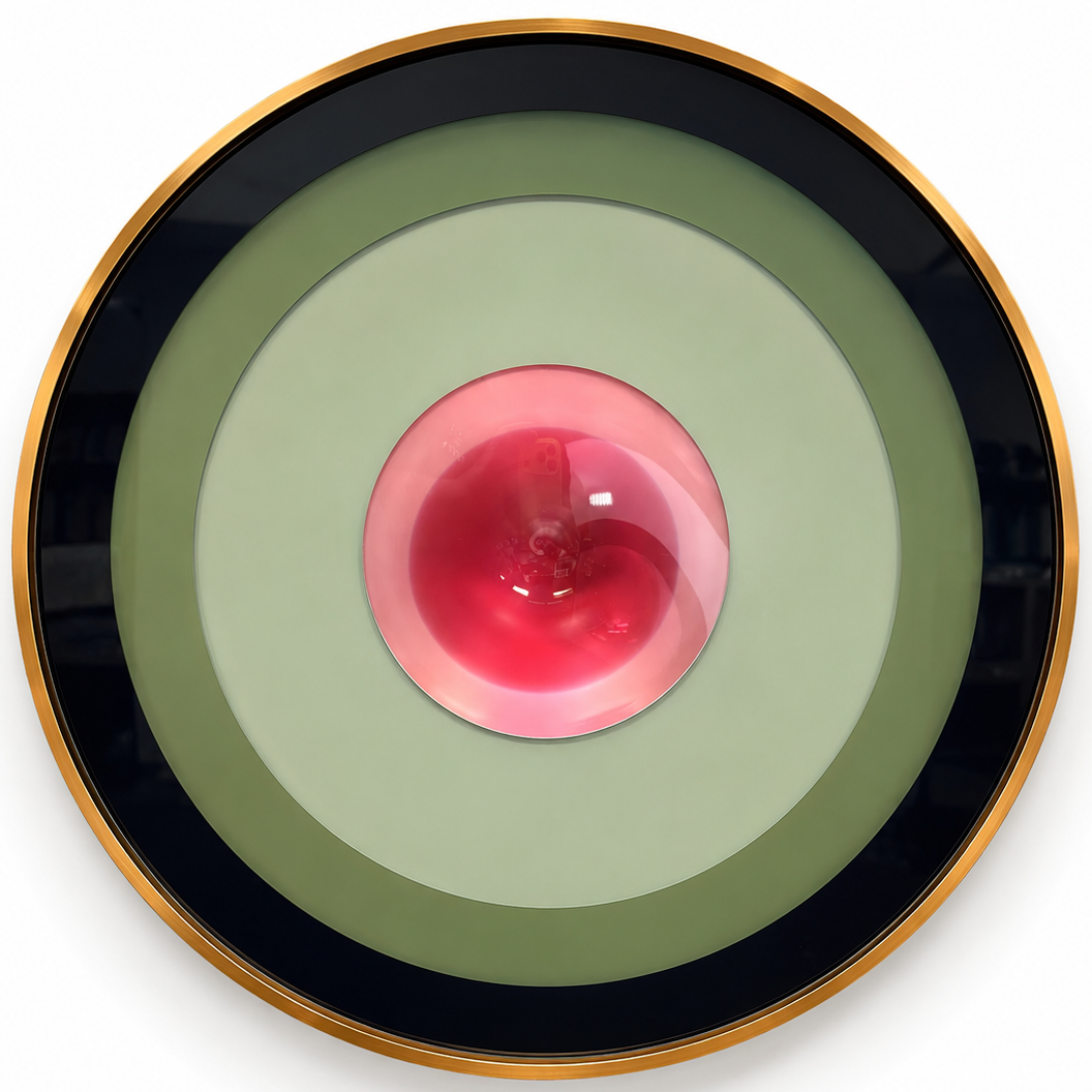 Portals 32” Navy and Sage / Red Ghost Orb - Maks Simone