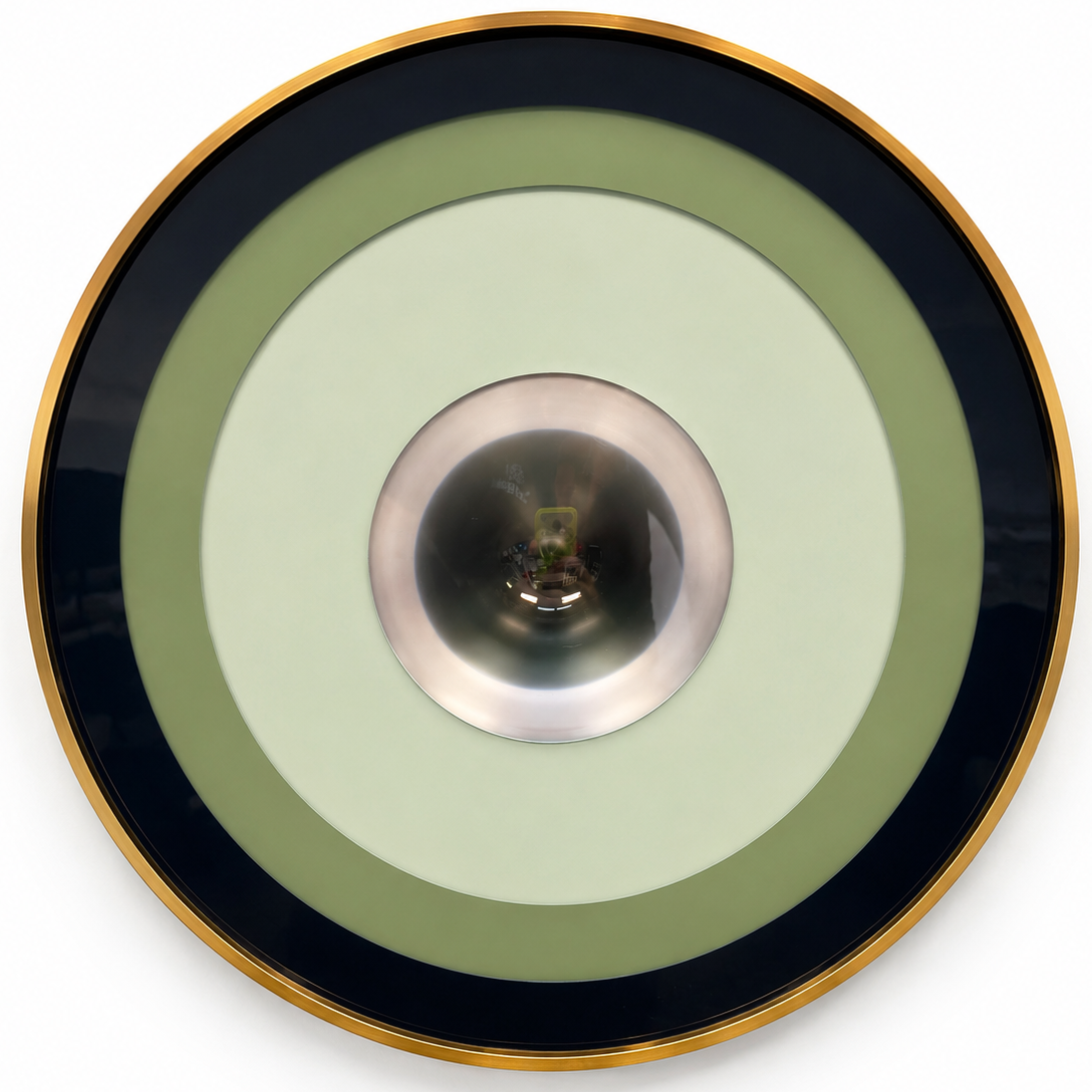 Portals 32” Navy and Sage / Green Ghost Orb - Maks Simone