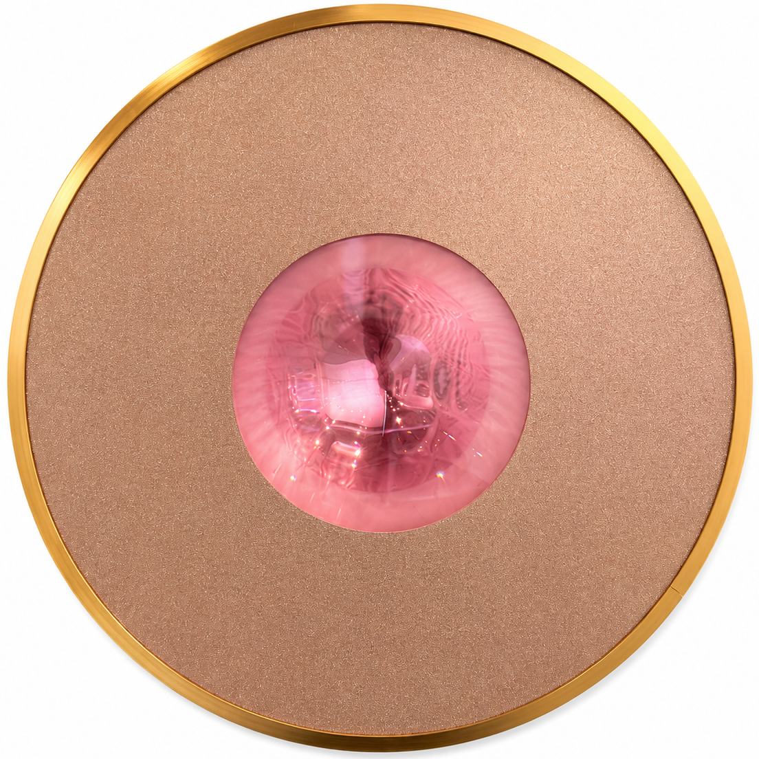 Spirit Orb 17” Champagne Glitter / Pink Chrome