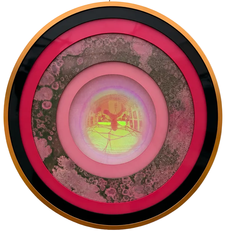 Spirit Orb 17” Pink Textures / Pearl Iridescent