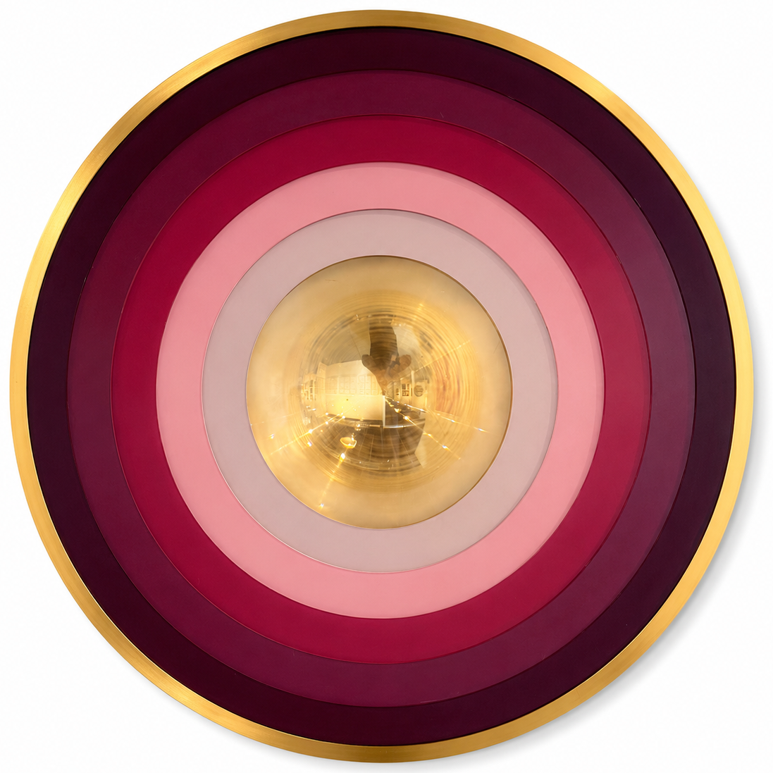 Spirit Orb 17” Fuchsia/ Gold Chrome