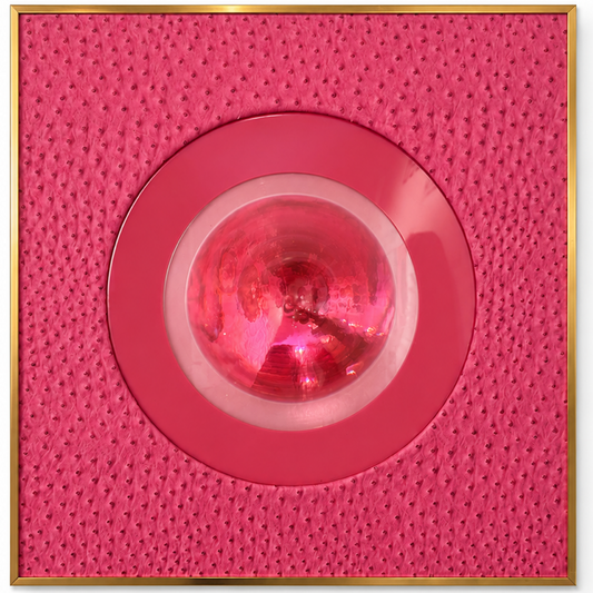 Ghost Ball Ostrich / Pink Chrome
