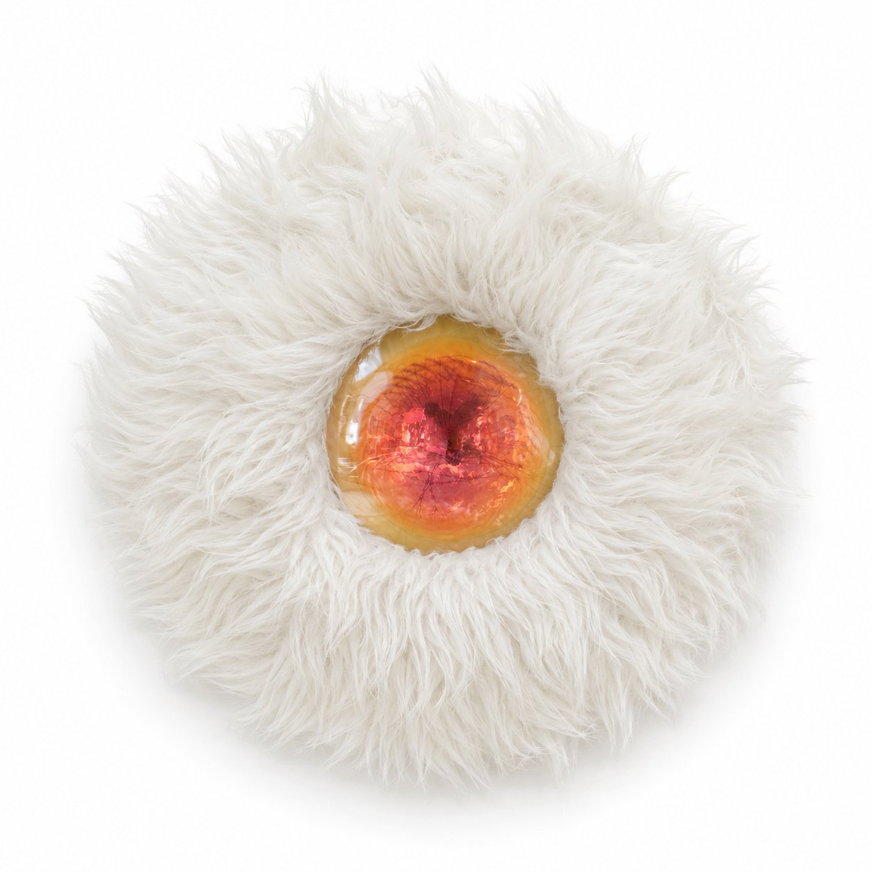 Spirit Orb 17” White Fur / Fireball