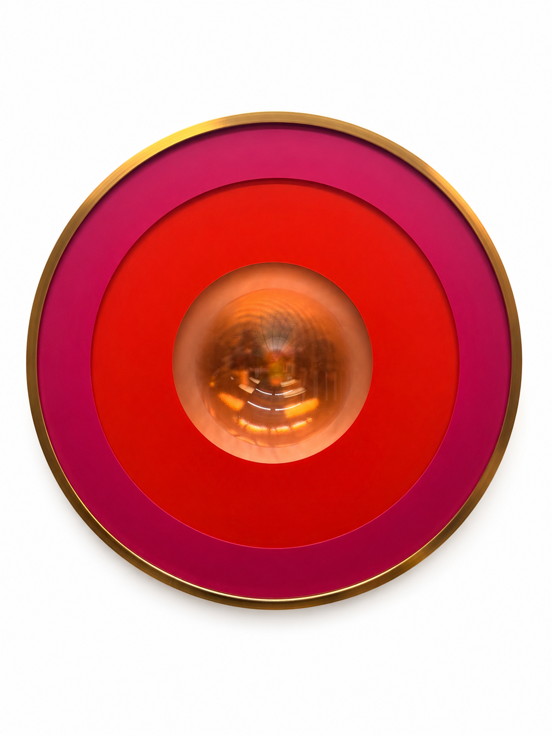 Spirit Orb 17” Tangerine Pink / Orange Gold