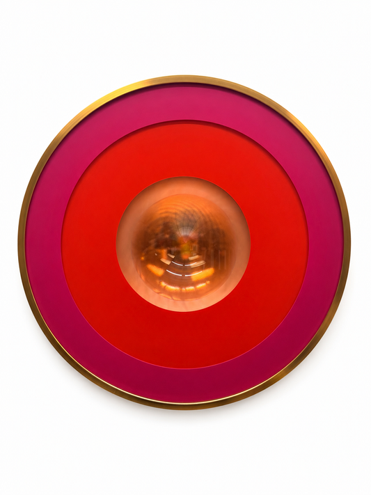 Spirit Orb 17” Tangerine Pink / Orange Gold