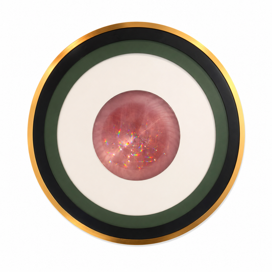 Spirit Orb 17” Greens / Pink Chrome