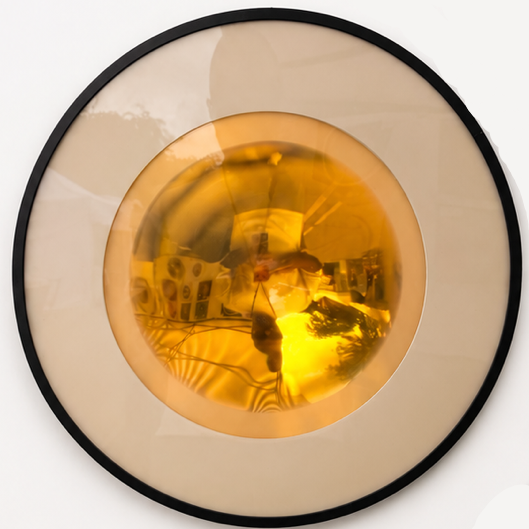 Spirit Orb 17”  Cream / Gold Chrome