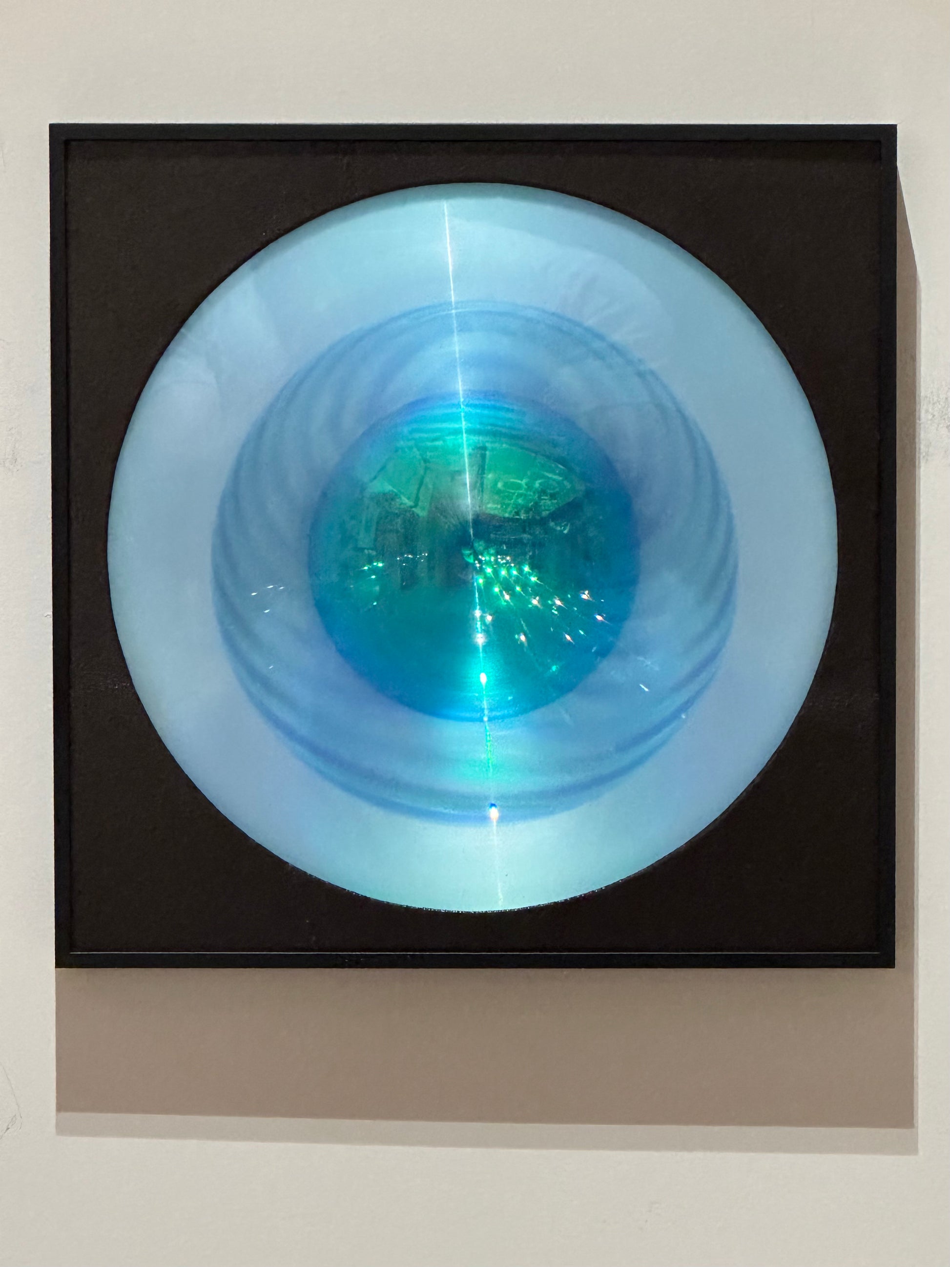 Mini Moon Aura Brown Leather / Aqua Marine - Maks Simone
