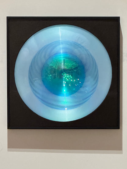 Mini Moon Aura Brown Leather / Aqua Marine - Maks Simone