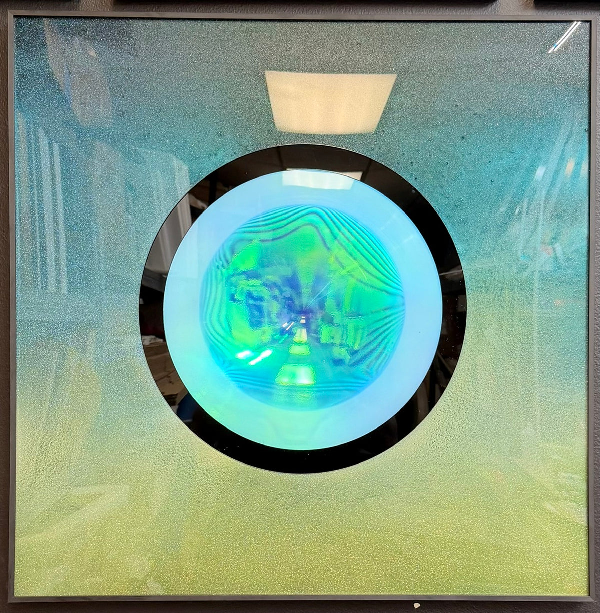 Ghost Ball Galaxy Sky / Green and Blue Ocean